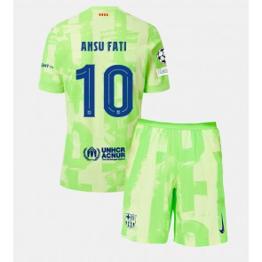 Barcelona Ansu Fati #10 Rezervni Dres za Dječji 2024-25 Kratak Rukavima (+ kratke hlače)